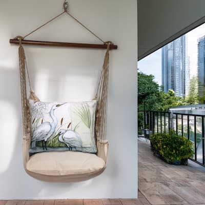 Magnolia Casual Swing Set 4 piece - Latte Solid w/ Heron Pair