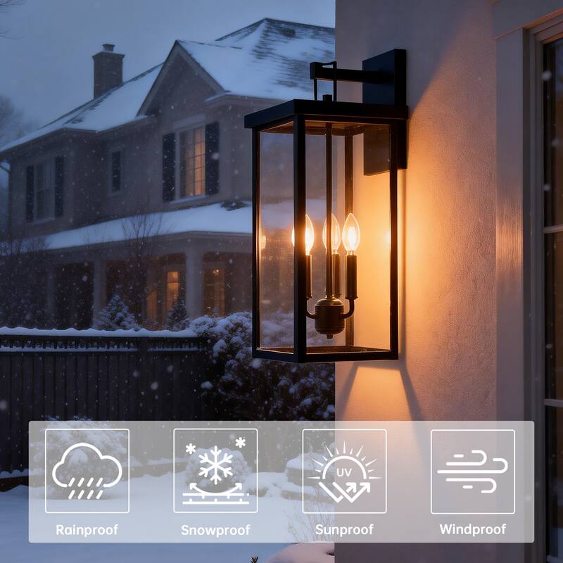 Outdoor Iron Rectangular Wall Light