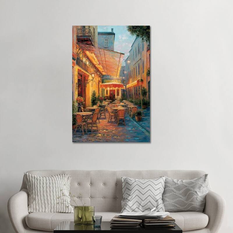 iCanvas "Cafe Van Gogh 2008, Arles France" by Haixia Liu Canvas Print - 48x32x1.5