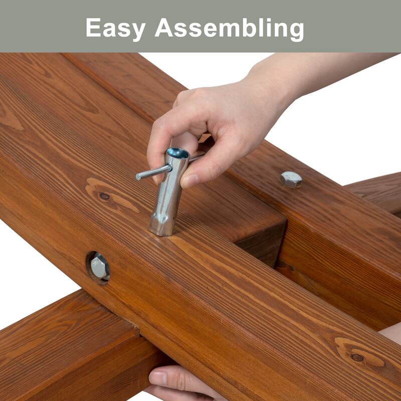 Double Spreader Bar Hammock With 13.5 ft. Wooden Stand - 162*55.1*48.8