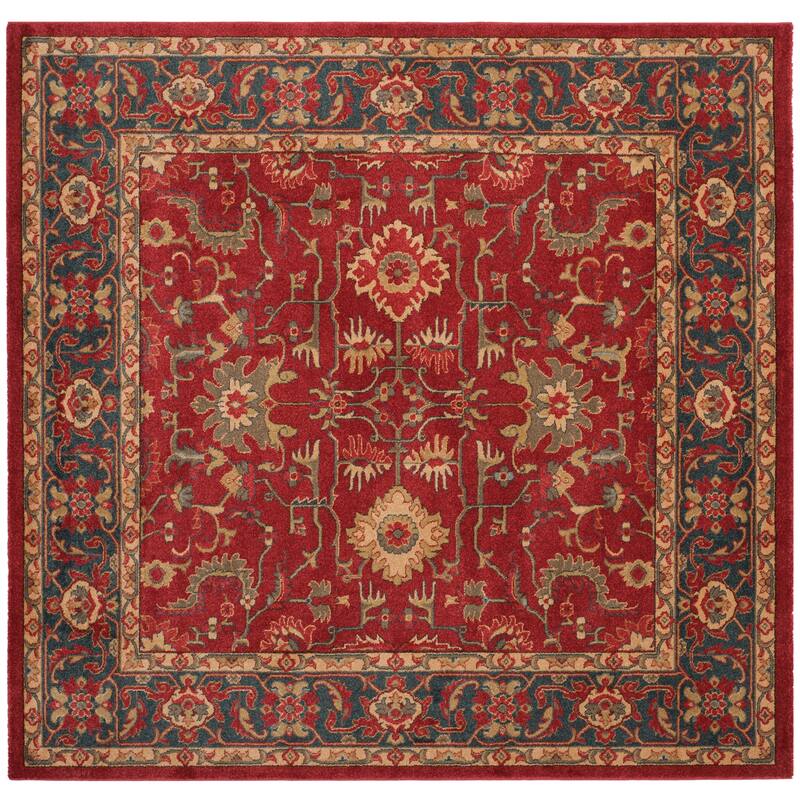 SAFAVIEH Mahal Marilynn Traditional Oriental Rug - 8' Square - Red/Navy