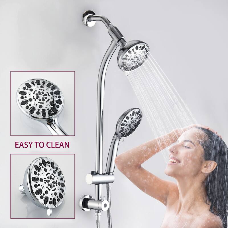 YASINU Handheld Shower Slide Bar Shower Faucets Sets Complete Including Rough-in Valve