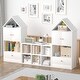 preview thumbnail 29 of 56, MVersatile Kids Bookshelf House Shape Toy Organizer for Bedroom Playroom