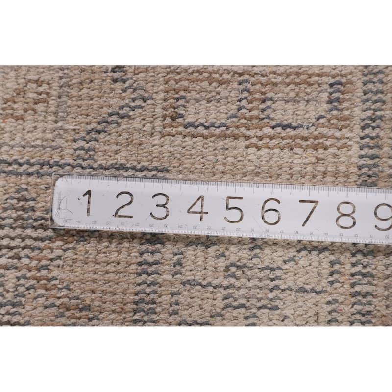 Ivory & Gray Khotan Oriental Area Rug Handmade Wool Carpet - 8'9"x 11'10"