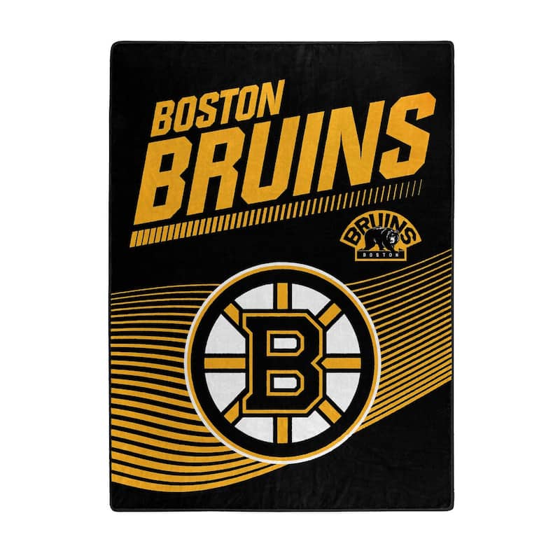 NHL Boston Bruins 60" x 80" Raschel Throw Blanket