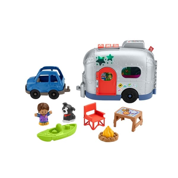slide 2 of 5, Fisher-Price Little People Light-Up Learning Camper