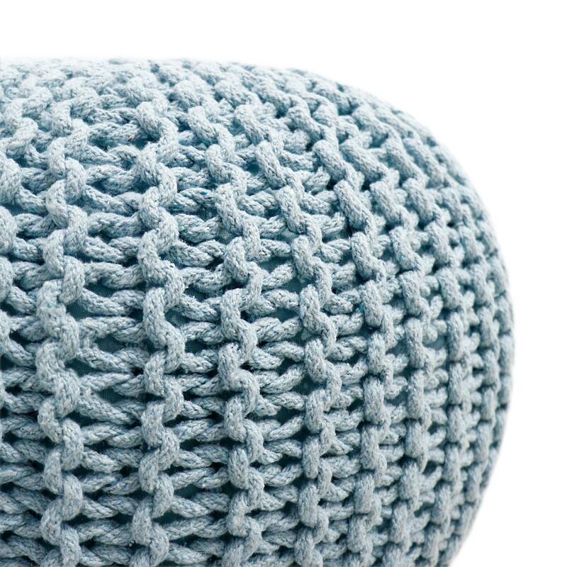 Pasargad Home Santorini Cotton Pouf