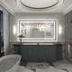 preview thumbnail 86 of 156, UL Certified Black Metal Framed LED Front Light and Backlit Anti-Fog Wall Bathroom/ Vanity Mirror