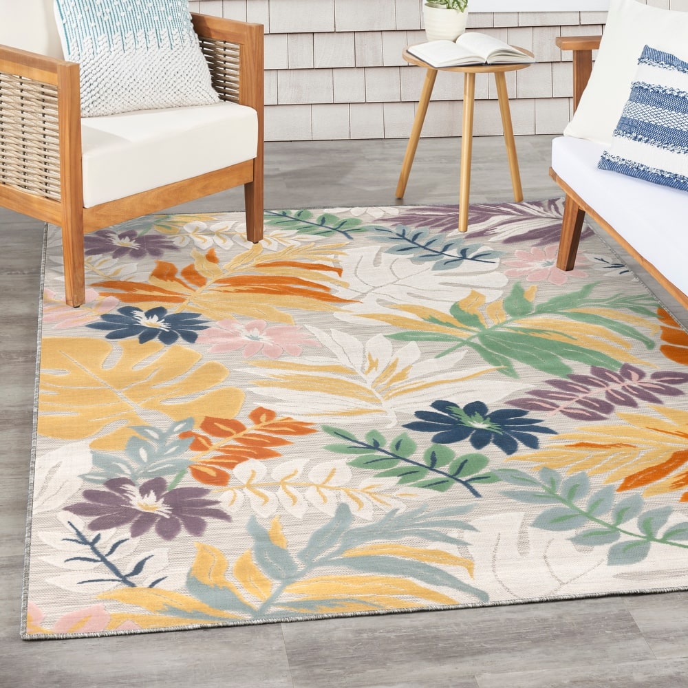 Nourison Suncoast Indoor/Outdoor Tropical Floral Area Rug