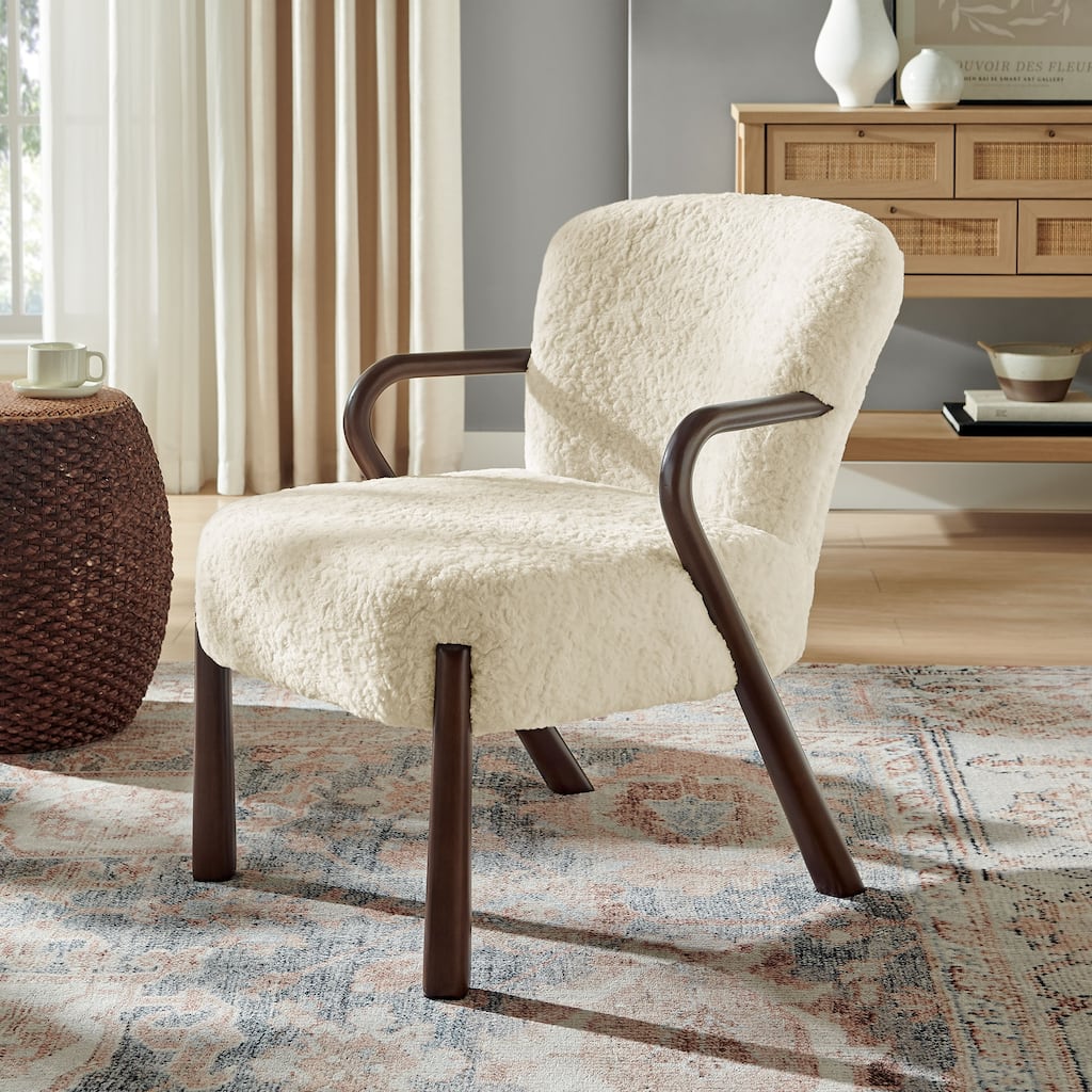 Arden Faux Shearling Accent Armchair