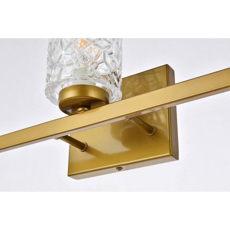 Cara 3 Light Bath Sconce with Clear Shade