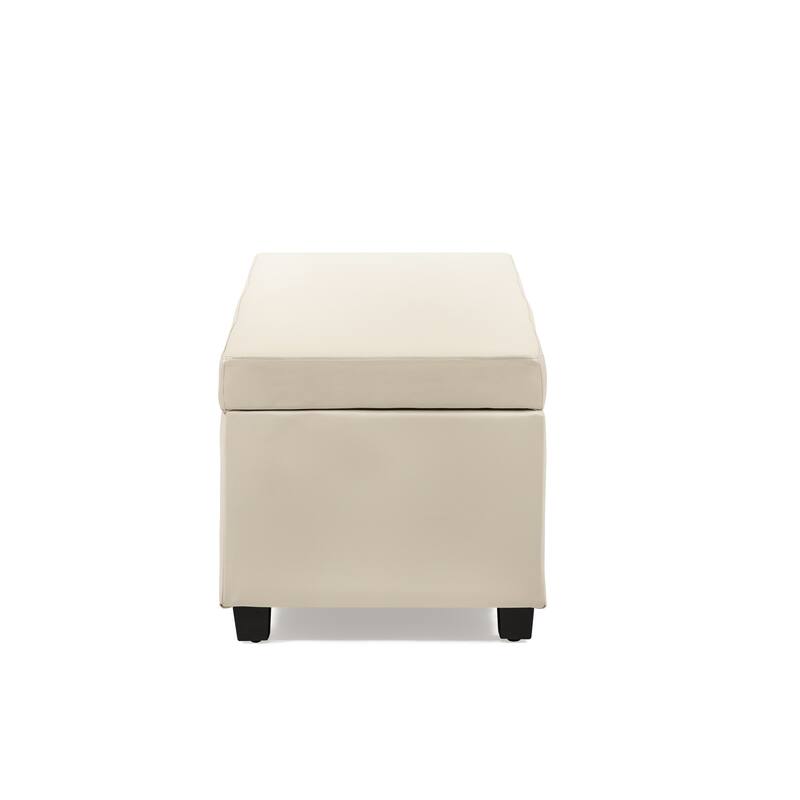 DH Basic Modern Brian 48-inch Rectangular Linen Storage Ottoman Bench by Denhour