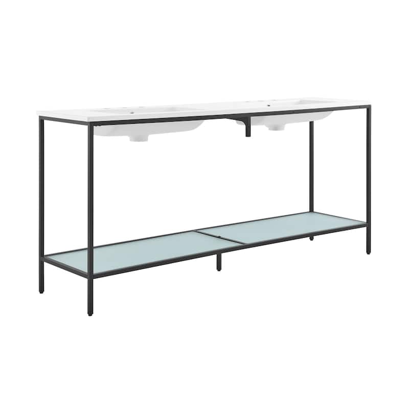 Swiss Madison SM-BV172 Pierre 18" Free Standing Double Basin Vanity