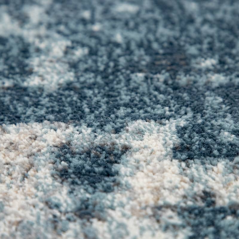 Modern Area Rug for Living-Room Abstract Design in cream brown blue