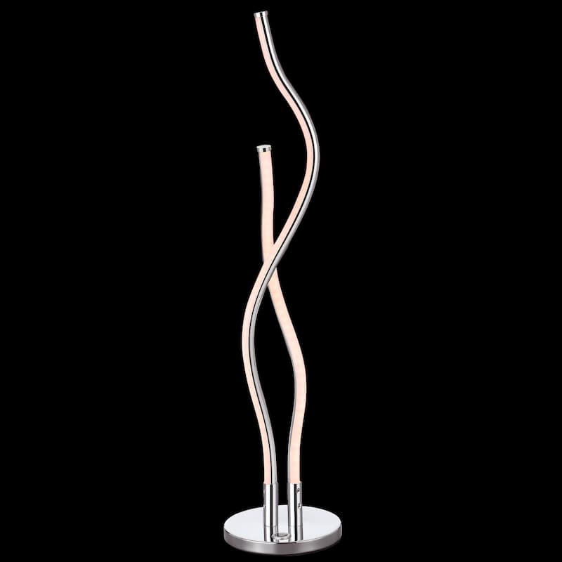 Keira 26.25" LED Integrated Table Lamp, Chrome by JONATHAN Y