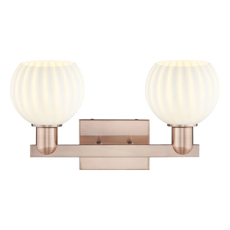 Innovations Lighting Endless Possibilities Arcadia - White Venetian - 2 Light 17" Bath Vanity Light