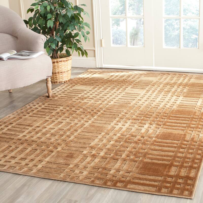 SAFAVIEH Paradise Kseniya Modern Viscose Rug - 5'3" x 7'6" - Taupe - Rectangle
