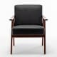 preview thumbnail 45 of 83, Homy Casa Mid-Century Modern Accent Chair, Solid Wood Frame, Extra-Thick Backrest, Wingback Lounge Chair Indoor