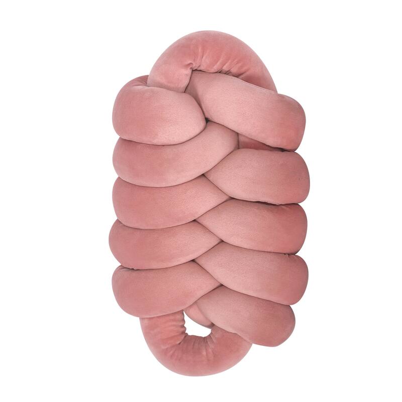 Adeco Modern Velvet Knot Pillow Cushion