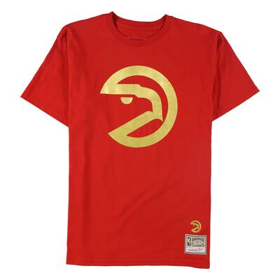 Mitchell & Ness Mens Midas Foil Tee Atlanta Hawks Graphic T-Shirt