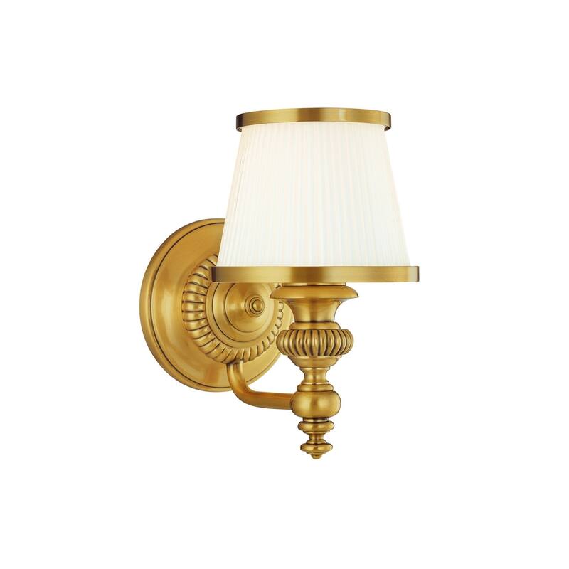 Hudson Valley Lighting Milton Single Light 10" Tall Bathroom Sconce - Flemish Brass