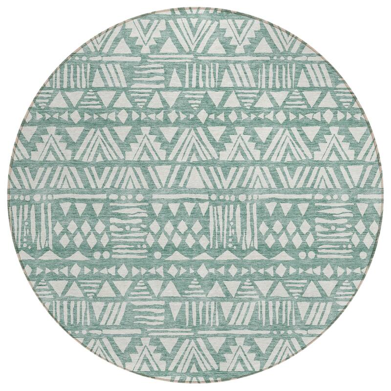 Machine Washable Indoor/ Outdoor Chantille Boho Tribal Rug