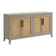 preview thumbnail 2 of 9, Banks Rattan 4-Door 60" TV Stand Console in Driftwood