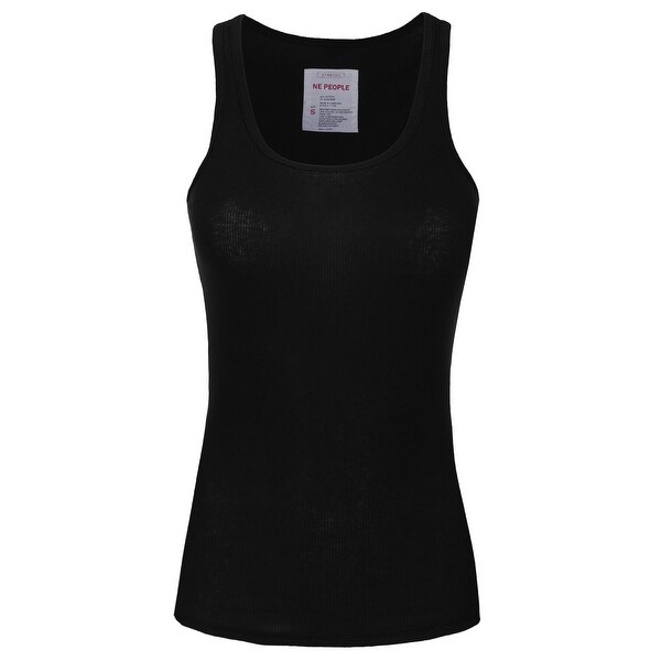 NE PEOPLE Women's Basic Long Fit Ribbed Tank Top