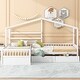 preview thumbnail 12 of 16, Twin Size Wood House Platform Bed with 3 Storage Drawers
