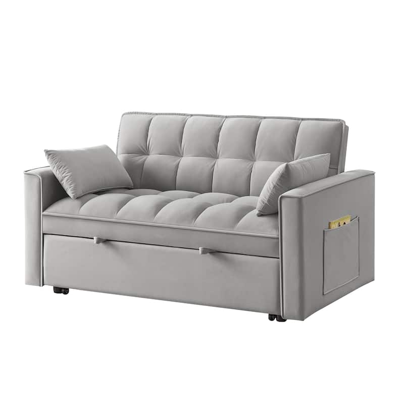 Multi-Function Tufted Pull-out Sofa Bed