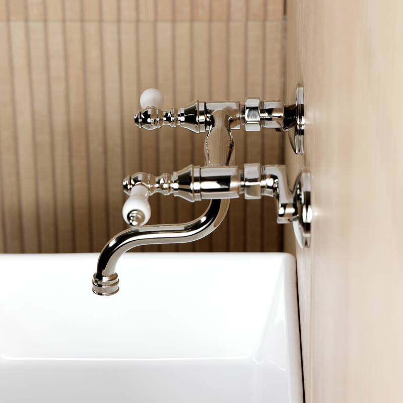 Kingston Brass Kingston Two-Handle 2-Hole Wall Mount Bathroom Faucet