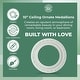 preview thumbnail 7 of 13, White Recessed Lighting Trim 10" Polyurethane Decorative Ceiling Medallion Renovators Supply