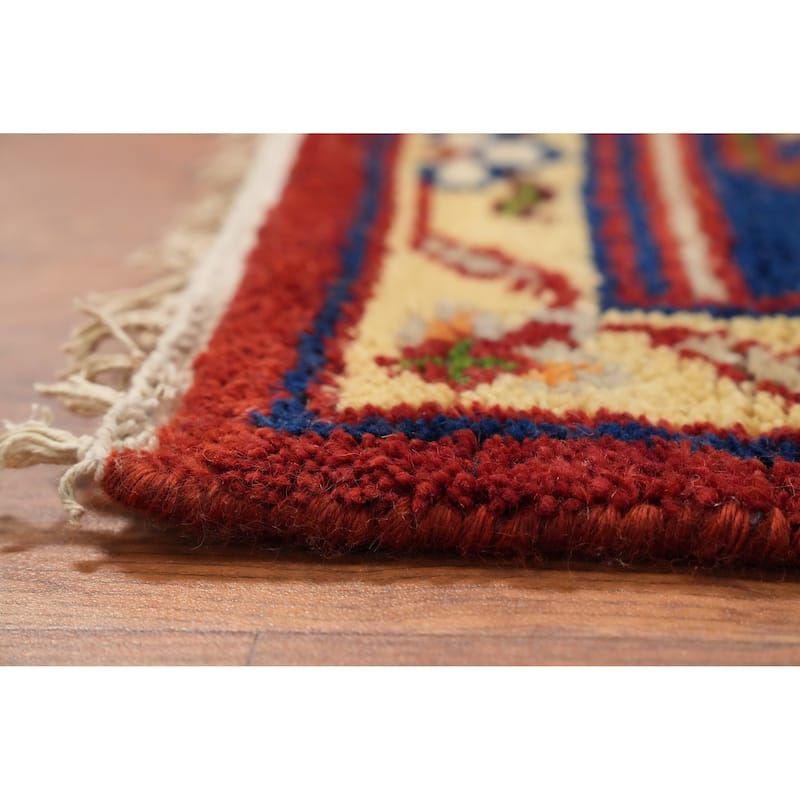 Hand Knotted Oriental 100% Wool Carpet Traditional Medallion Oranges & Rust Heriz (serapi) Area Rug - 10' 1'' X 8' 0''