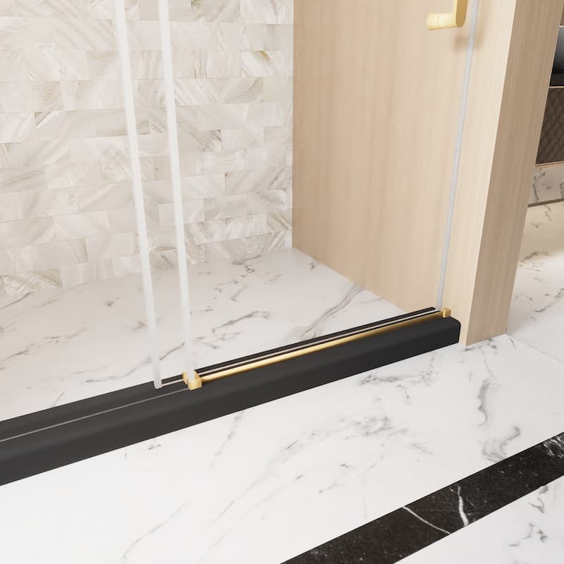 60" x 76" Sliding Frameless Shower Door - 60'' x 0.38'' x 76''