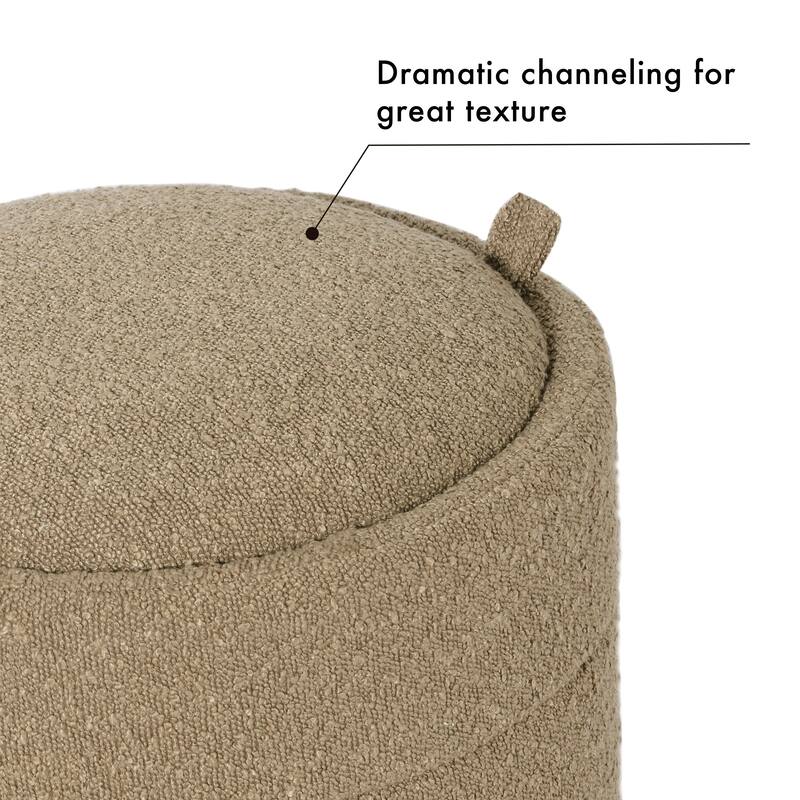 HomePop Storage Round Ottoman