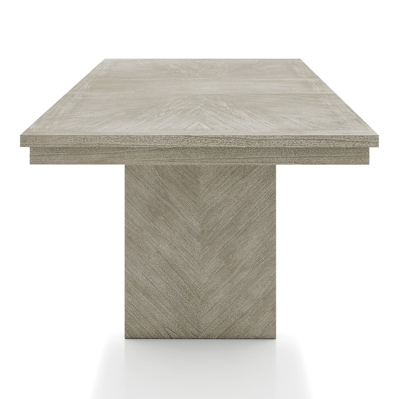 Furniture of America Yetaria Modern Farmhouse Natural 94-inch Wood Extendable Dining Table