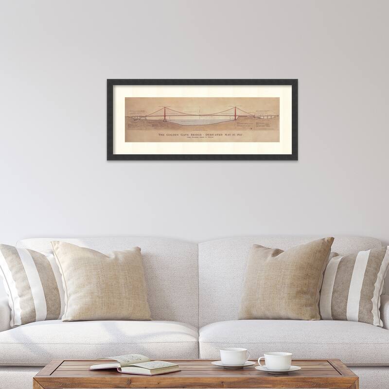 Framed Art Print 'Golden Gate Bridge' by Craig S. Holmes 40 x 17-inch