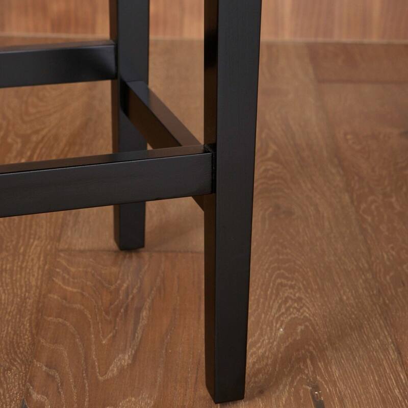 High Barstool Set of 2, Wood Frame Upholstered Dining Chair, Backless Counter Chair, Living Room Lounge Entertainment Chair