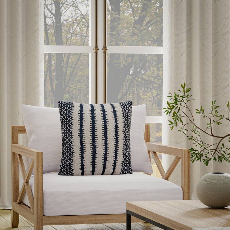 Rizzy Home Textured Stripe Throw Pillow, 20x20