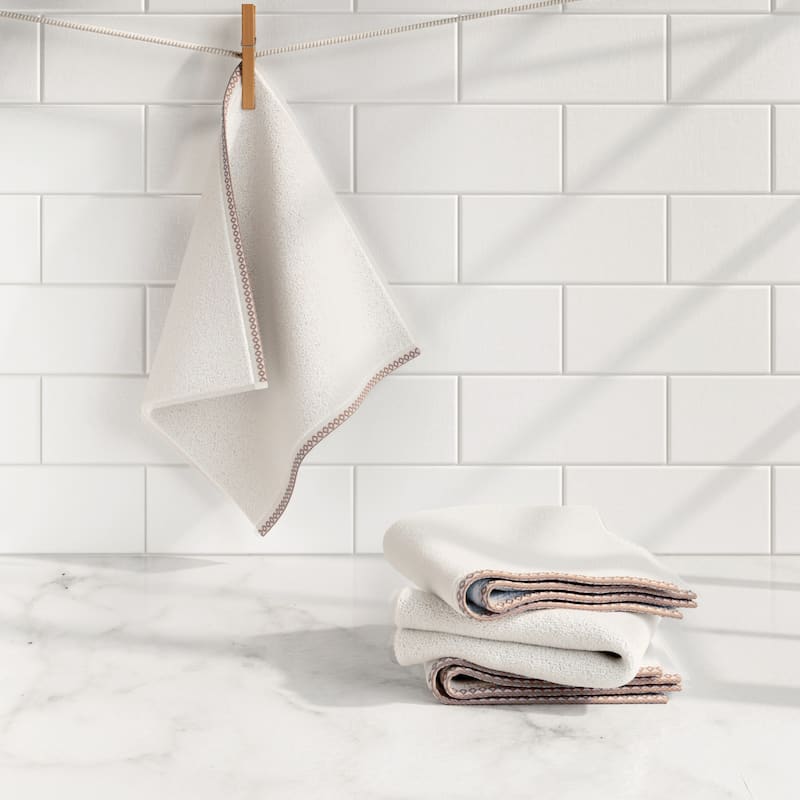 Linery & Co. Quick-Dry Cotton and Decorative Border Towel Set