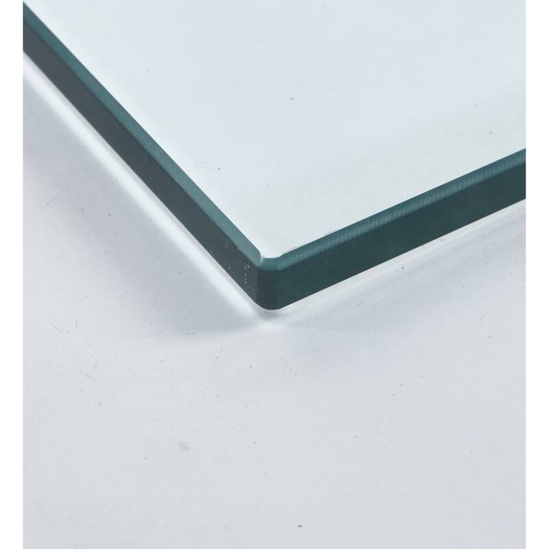 GDFStudio - Clear Transparent Heavy-Duty Tempered Glass Top Panel with Smooth Flat Surface