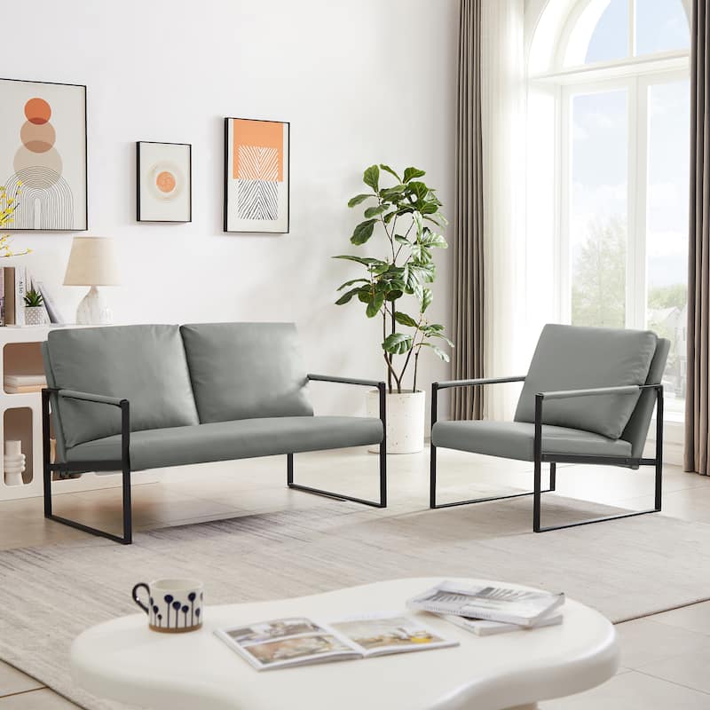 Accent Arm Chair with Extra Thick Padded Backrest and Seat Cushion Sofa Chairs