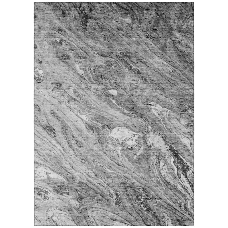 Machine Washable Indoor/ Outdoor Chantille Modern Abstract Rug