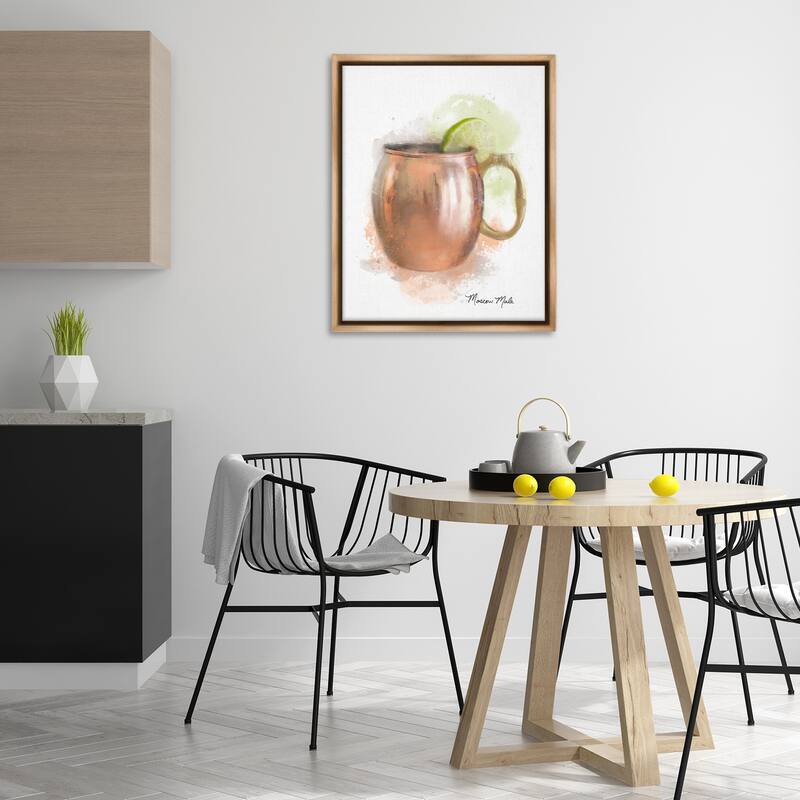 Stupell Soft Hued Moscow Mule Framed Floater Canvas Wall Art Design By Matthew Piotrowicz
