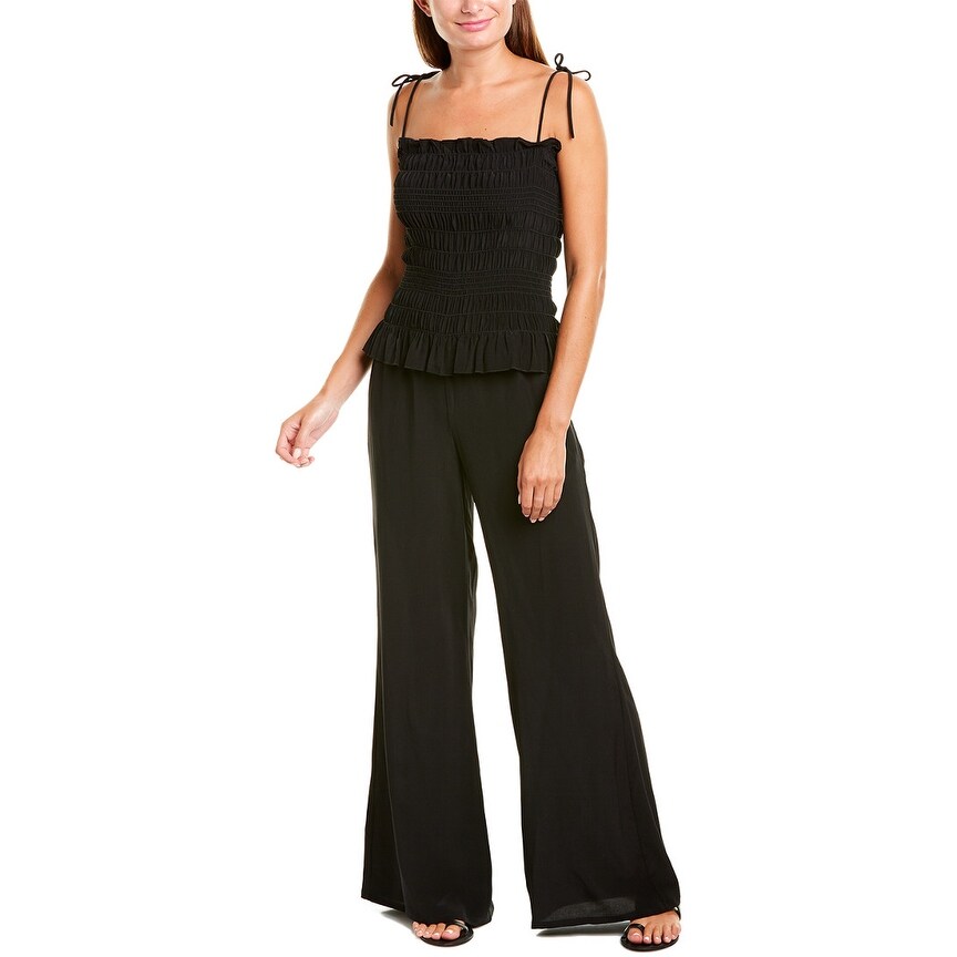 Tory burch smocked jumpsuit clearance