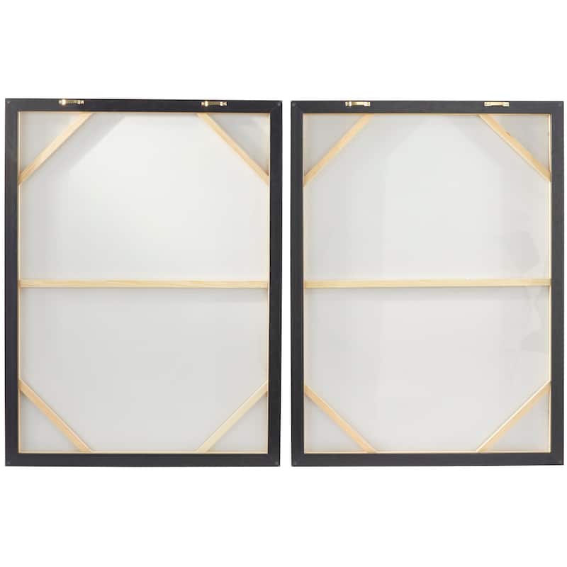 Canvas Contemporary Abstract Framed Wall Art with Black Frame