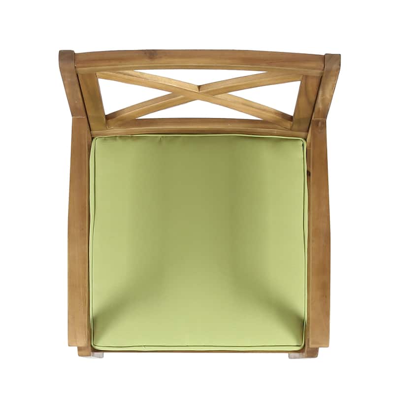 Perla Outdoor Acacia Wood Dining Chair (Set of 2) by Christopher Knight Home