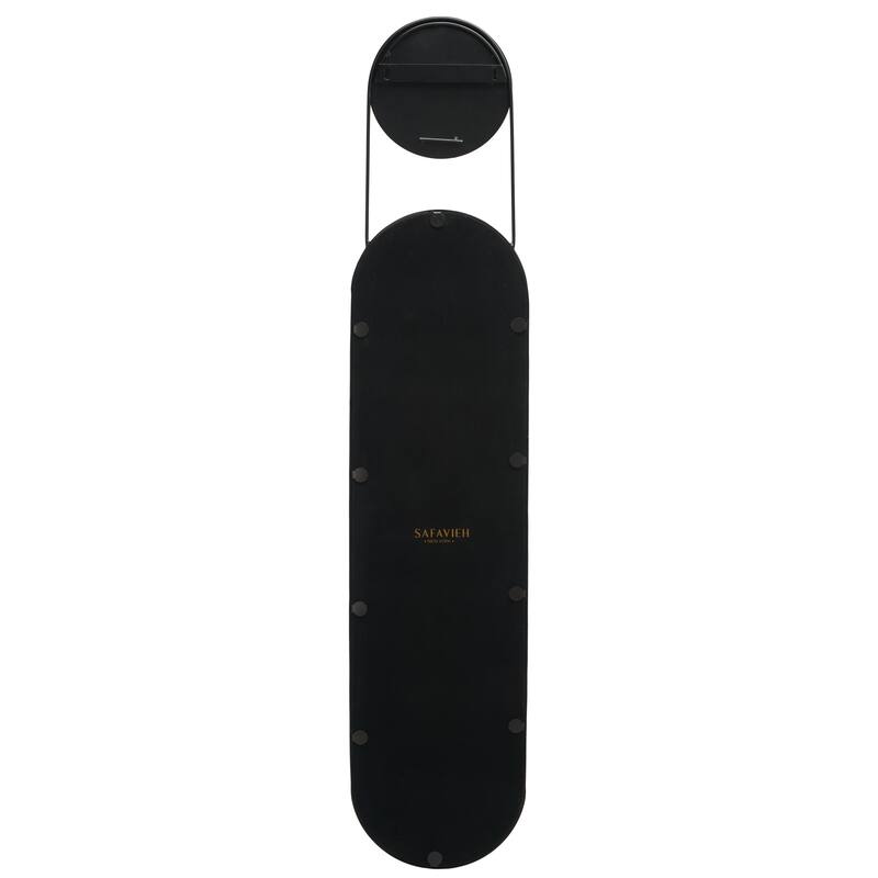 SAFAVIEH Yaritza 12.5" Mirror - Matte Black - 13Wx1Dx61H