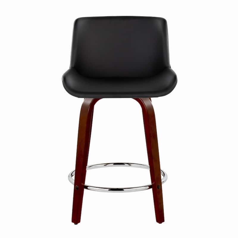 Santi Upholstered 24" Fixed-Height Counter Stool - Set of 2