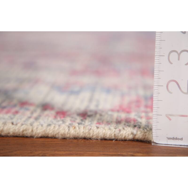 Trellis Abstract Modern Area Rug Handmade Wool Carpet - 8'0"x 10'0"